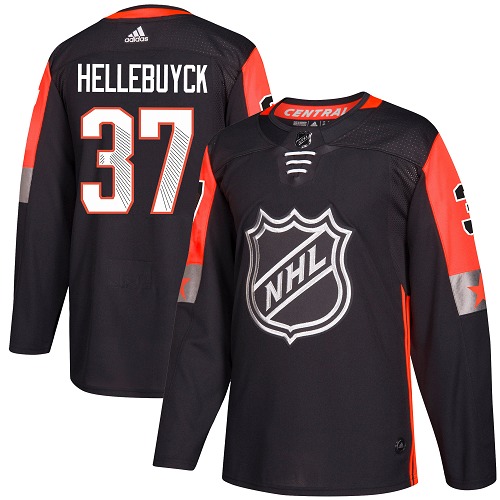 Adidas Jets #37 Connor Hellebuyck Black 2018 All-Star Central Division Authentic Stitched Youth NHL Jersey
